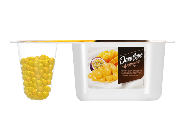 Изображение Йогурт 6,9% с хруст шар Даниссимо манго маракуйя Эйч энд Эн п/б, 105 г