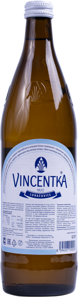 Изображение Мин вода газ рН 6,1 Винцентка лечебная Винцентка с/б, 0,7 л