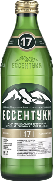 Изображение Мин вода газ рН6,6-6,9 Ессентуки №17 лечебная Тэсти с/б, 0,45 л