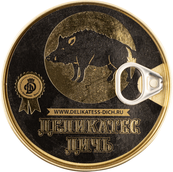 Изображение Мясо кабана Деликатес дичь тушеное Деликатес дичь ж/б, 325 г