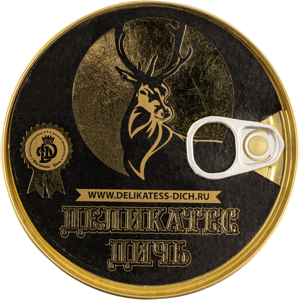 Изображение Мясо оленя Деликатес дичь тушеное Деликатес дичь ж/б, 325 г