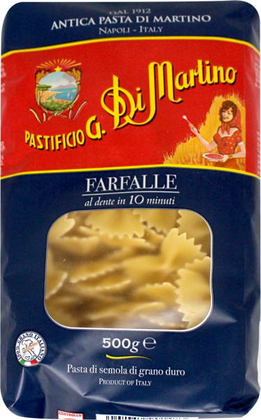 Изображение Макароны из твердых сортов Ди Мартино из Граньяно фарфалле Ди Мартино м/у, 500 г