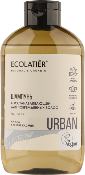 Изображение Шампунь для поврежден волос Эколатье урбан БИО восстанавливающий ЭкоЛаборатория п/у, 600 мл
