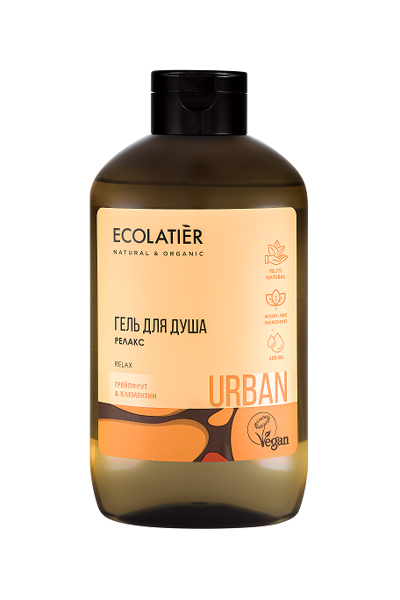 Изображение Гель для душа релакс Эколатье урбан БИО грейпфрут клементин ЭкоЛаборатория п/у, 600 мл