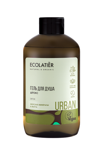 Изображение Гель для душа детокс Эколатье урбан БИО морские минералы матча ЭкоЛаборатория п/у, 600 мл