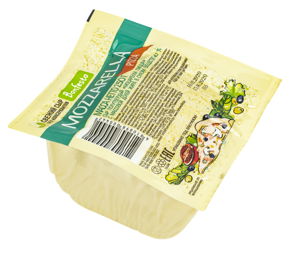 Изображение Сыр 40% Бонфесто моцарелла пицца Туровский МК м/у, 250 г