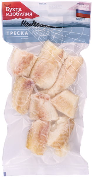 Изображение Рыба замороженная Бореалис треска филе спинка без ко Норебо Ру кор, 400 г