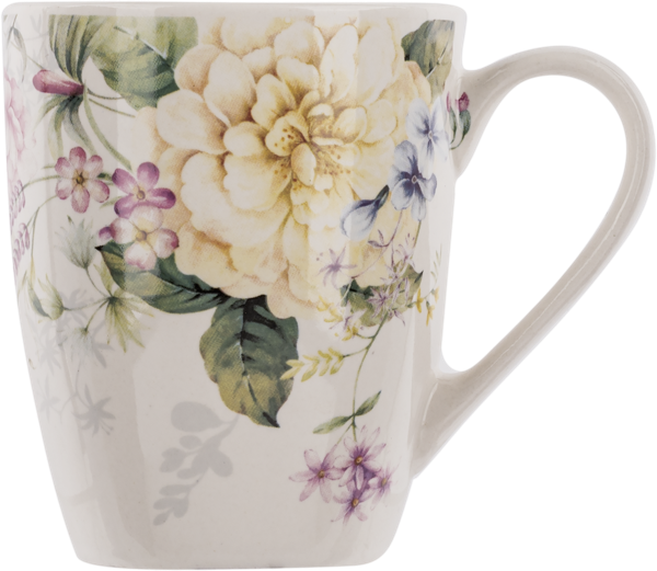 Изображение Кружка 300мл белая Купман с цветами Купман Интернэшнл к/у, 1 шт