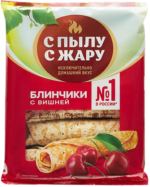 Изображение Блинчики замороженные С пылу с жару вишня Лина м/у, 280 г