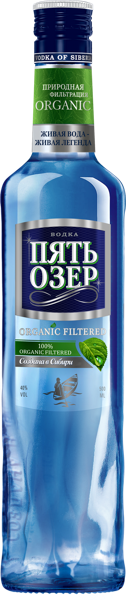 Изображение Водка Спирт Альфа 40% Пять Озер органик Омсквинпром с/б, 0,5 л