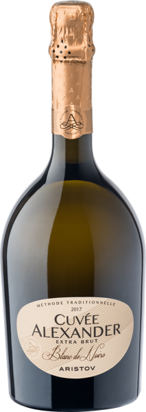 Изображение Вино игристое белое экстра брют Аристов Кюве Александр ЗНМП блан де нуар Кубань Вино с/б, 0,75 л