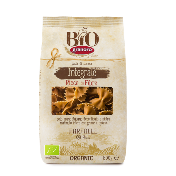 Изображение Макароны цельнозерновые Граноро из Апулии БИО интеграле фарфалле №198 Аттилио м/у, 500 г