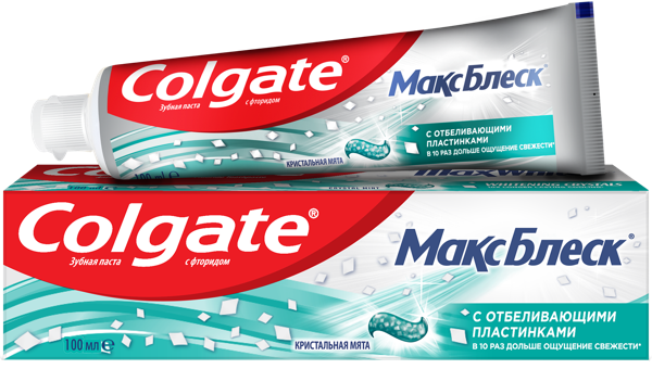 Изображение Зубная паста Колгейт Макс Вайт отбеливающие пластинки Колгейт Палмолив к/у, 100 мл