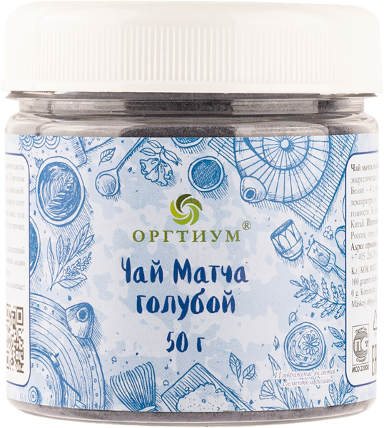 Изображение Чай голубой Оргтиум матча Оргтиум п/б, 50 г