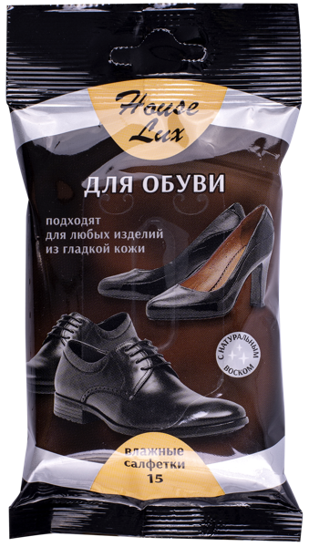 Изображение Салфетки влажные для обуви Хауз люкс Авангард ООО м/у, 15 шт