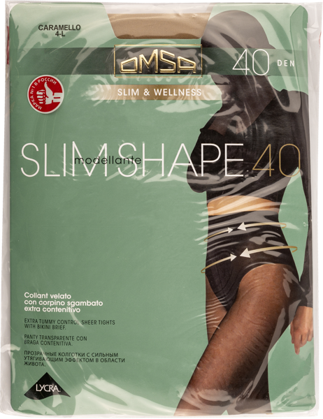 Изображение Колготки 40 ден размер 4 Омса слим шип карамелло Омса к/у, 1 шт