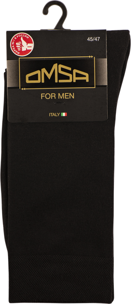 Изображение Носки мужские размер 45-47 Омса классик 204 неро Омса к/у, 1 пара