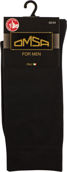 Изображение Носки мужские размер 42-44 Омса классик 204 неро Омса к/у, 1 пара