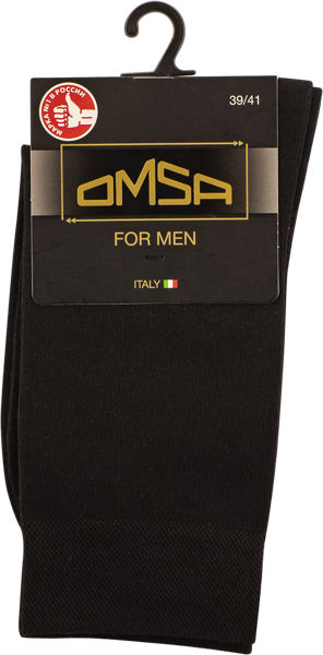 Изображение Носки мужские размер 39-41 Омса классик 204 неро Омса к/у, 1 пара