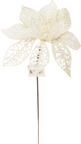 Изображение Цветок 21см на палочке Купман розовый золото белый Купман Интернэшнл , 1 шт