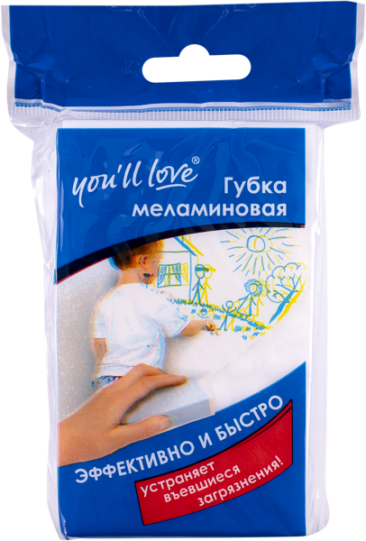 Изображение Губка универсальная Юл Лав меламиновая Юл Лав м/у, 1 шт