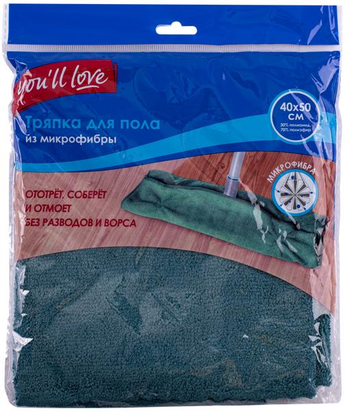 Изображение Тряпка 40*50 см для пола Юл Лав микрофибра Юл Лав , 1 шт
