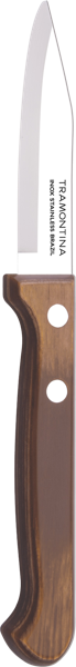 Изображение Нож 7,5см для овощей Трамонтина поливуд коричневый Трамонтина п/у, 1 шт