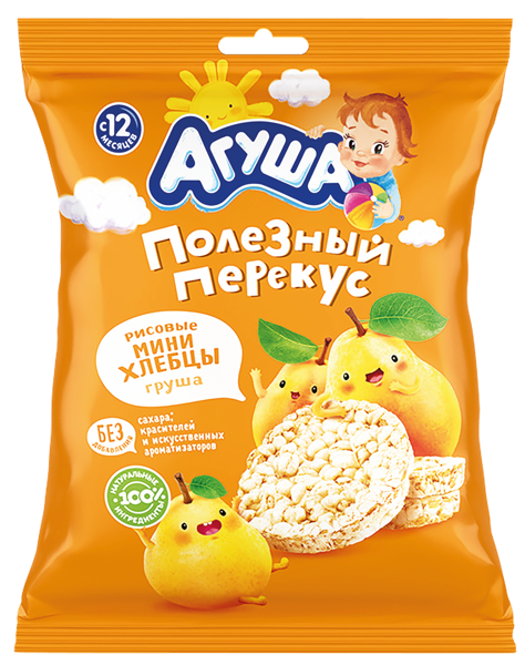 Изображение Хлебцы рисовые мини Агуша груша Хлебпром м/у, 30 г