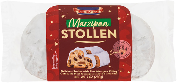 Изображение Кекс марципановый Кюхенмайстер штоллен рождественский Кюхенмайстер м/у, 200 г