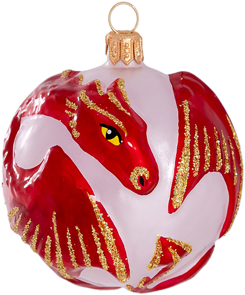 Изображение Ш4 Талисман стекло Ёлочка Змея С1068 Клинская игрушка к/у, 1 шт