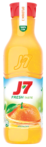Изображение Сок охлажденный Дж7 апельсин ВБД п/б, 850 мл