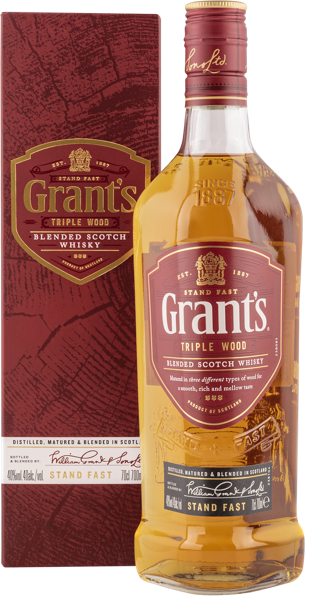 Изображение Виски купажированный Грантс трипл вуд 3 года ВильямГрантэндСанс с/б, 0,7 л