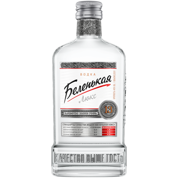 Изображение Водка Спирт Люкс 40% Беленькая люкс Традиции Качества с/б, 0,25 л