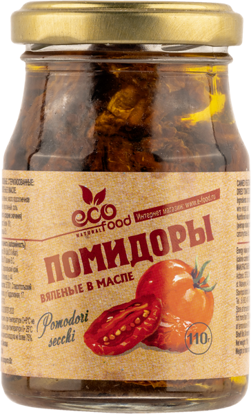 Изображение Томаты в подсолнечном масле ЭкоФуд вяленые Новые Технологии с/б, 110 г