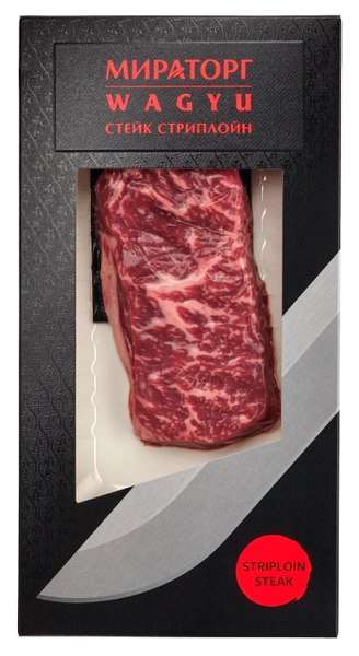 Изображение Мясо охлаждённое Стейк Стриплойн из говядины Вагю Мираторг в/у, 190 г