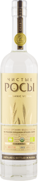 Изображение Водка Спирт Альфа 40% Чистые Росы органик из ржаного зерна Саранский ЛВЗ с/б, 0,5 л