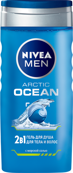Изображение Гель для душа мужской 2в1 Нивея арктик оушен Байерсдорф п/у, 250 мл