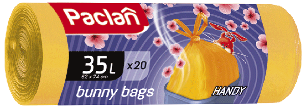 Изображение Мешки для мусора 35л Паклан банни бэгс арома завязки СеДо сп м/у, 20 шт