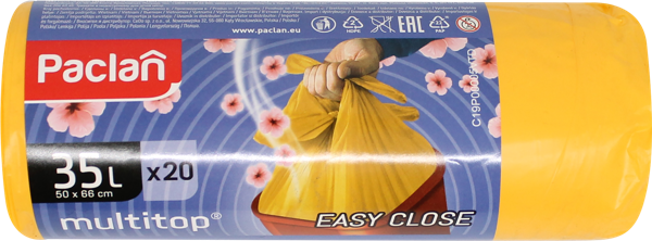 Изображение Мешки для мусора 35л Паклан мультитоп арома завязки СеДо сп м/у, 20 шт