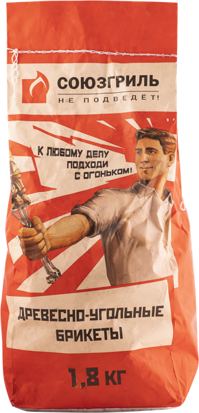 Изображение Брикеты древесно-угольные Союзгриль длительное горение Юпеко м/у, 1,8 КГ