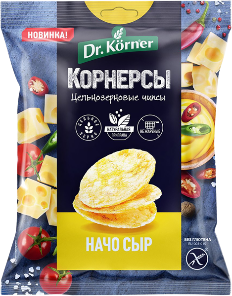 Изображение Снеки кукурузные Др. Кёрнер сыр начо Хлебпром м/у, 50 г