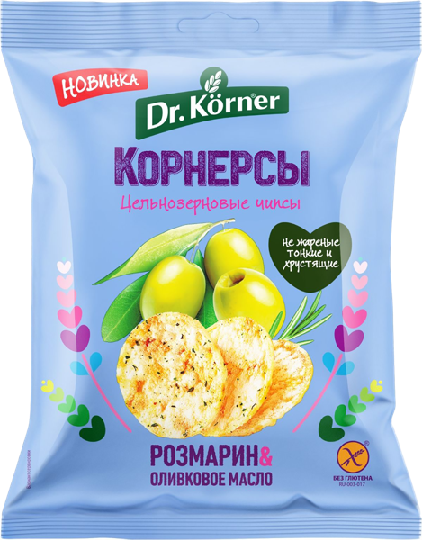 Изображение Снеки кукурузные Др. Кёрнер оливковое масло розмарин Хлебпром м/у, 50 г