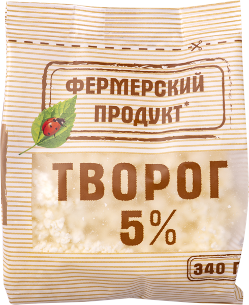 Изображение Творог 5% Фермерский продукт КубаньРус-Молоко м/у, 340 г