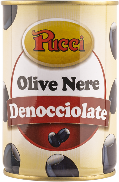 Изображение Маслины без косточки Пуччи охибланка черные Пуччи СРЛ ж/б, 400 г