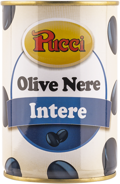 Изображение Маслины с косточкой Пуччи охибланка черные Пуччи СРЛ ж/б, 400 г