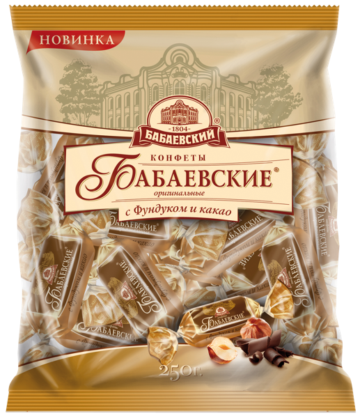 Изображение Конфеты с фундуком и какао Бабаевские оригинальные ОК Бабаевский м/у, 200 г