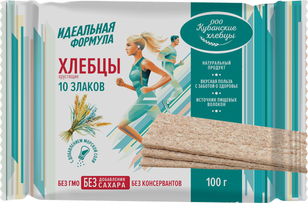 Изображение Хлебцы г.Краснодар Идеальная формула 10 злаков Кубанские хлебцы м/у, 100 г