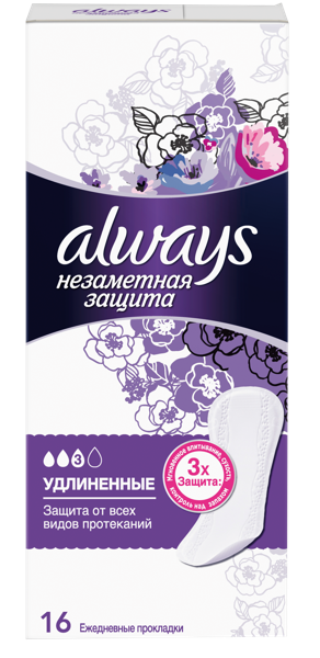Изображение Прокладки ежедневные Олвейс незаметная защита удлинен Проктер Энд Гэмбл к/у, 16 шт