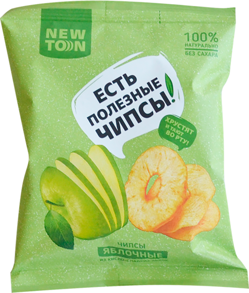 Изображение Чипсы фруктовые Ньютон яблоко кисло-сладкое Машбери Гурмэ м/у, 25 г
