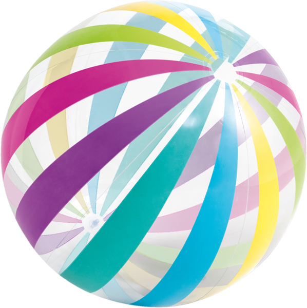 Изображение Мяч 107см пляжный от 3 лет Интекс джамбо прозрачный Интекс к/у, 1 шт